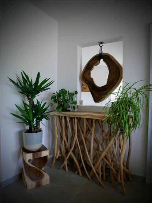 Ensemble de décorations en bois massif